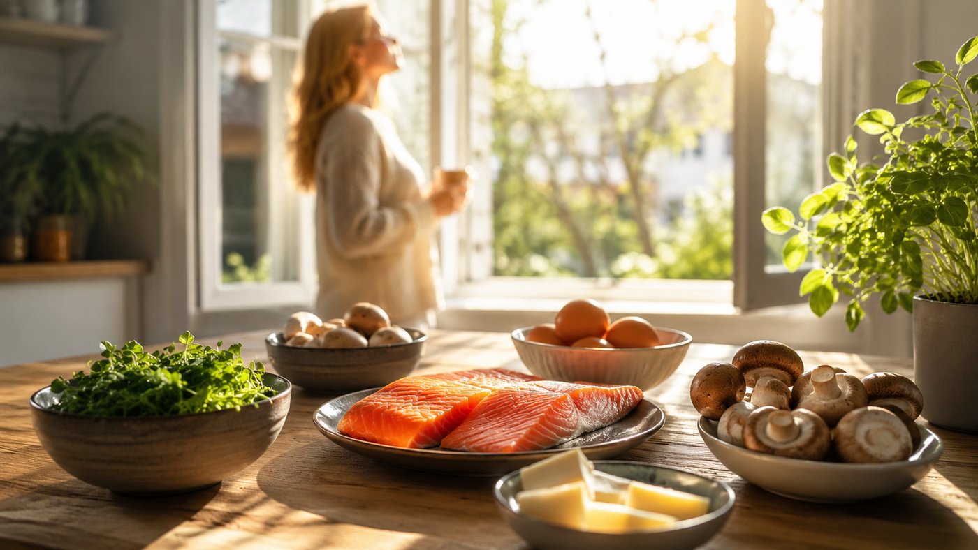 Vizualizácia k článku o vitamíne D3 – slnečnom vitamíne a imunite