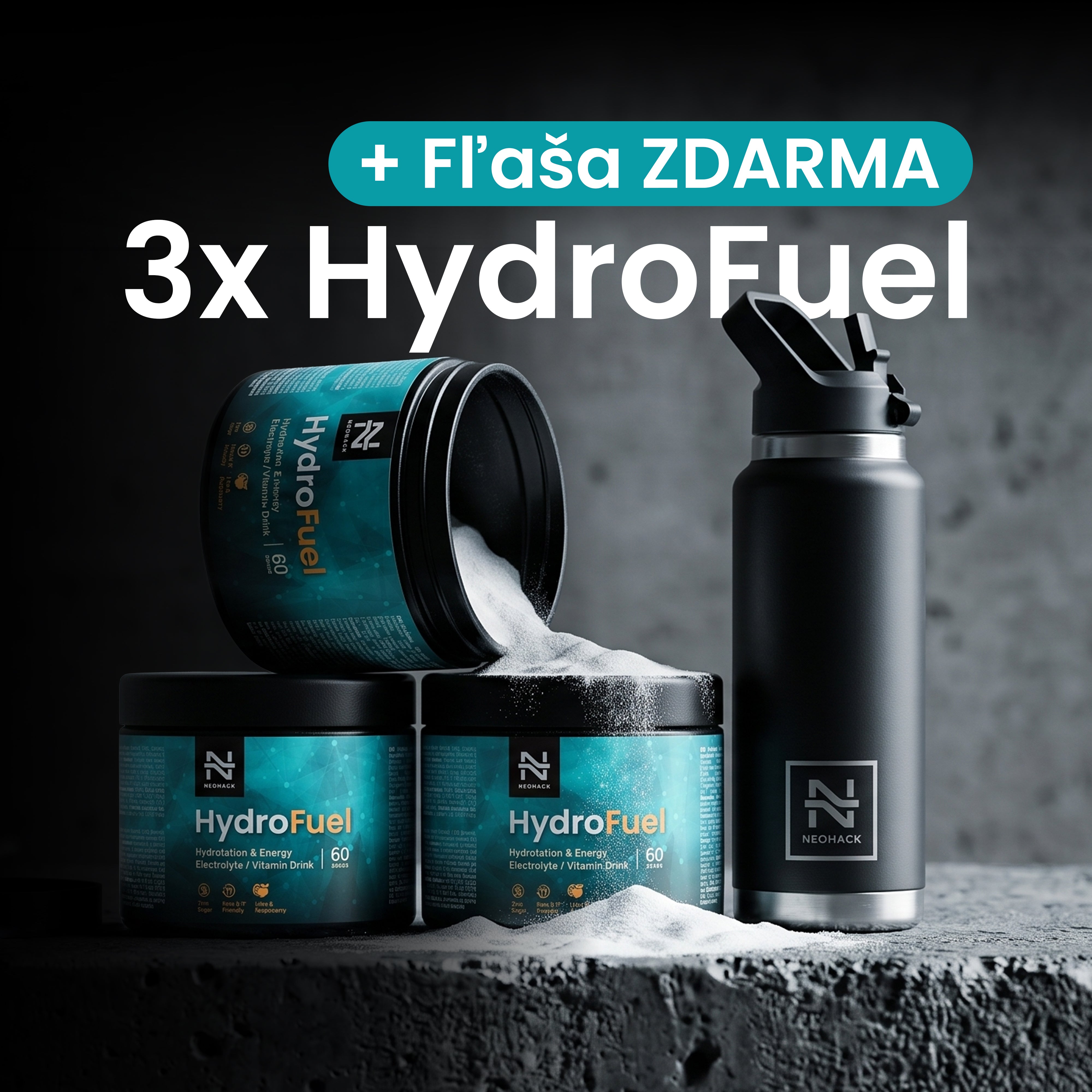 HydroFuel + fľaša zadarmo – limitovaná ponuka NEOHACK