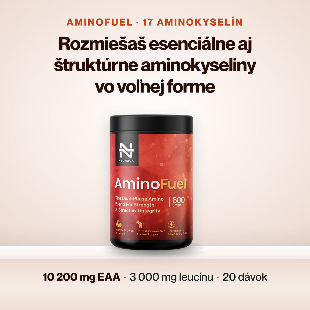 AminoFuel – Rozmiešaš esenciálne aj štruktúrne aminokyseliny vo voľnej forme