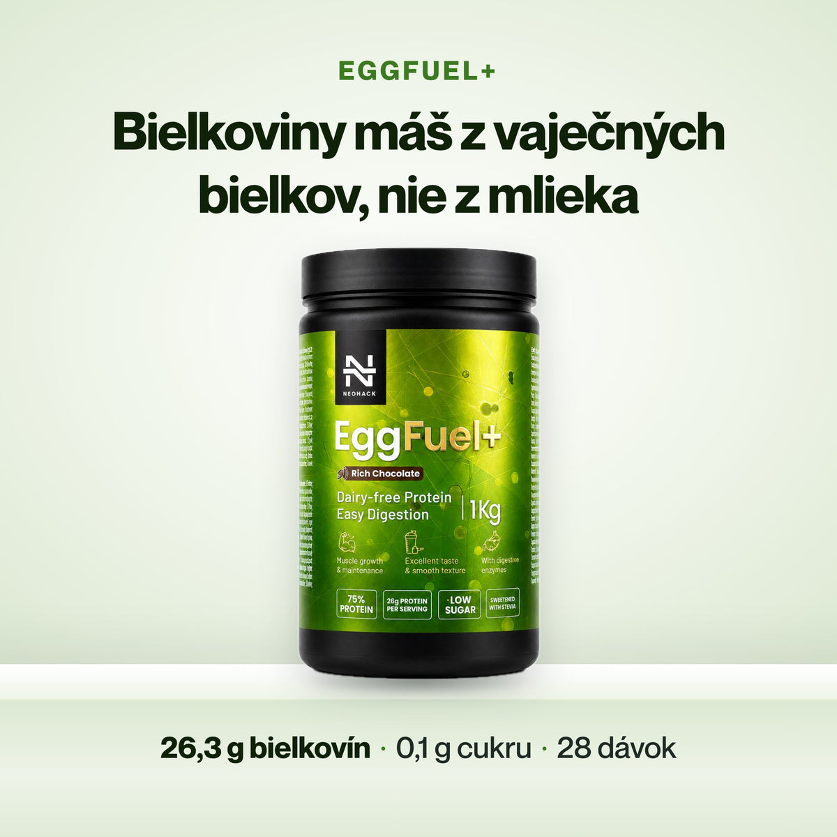 EggFuel – Bielkoviny máš z vaječných bielkov, nie z mlieka