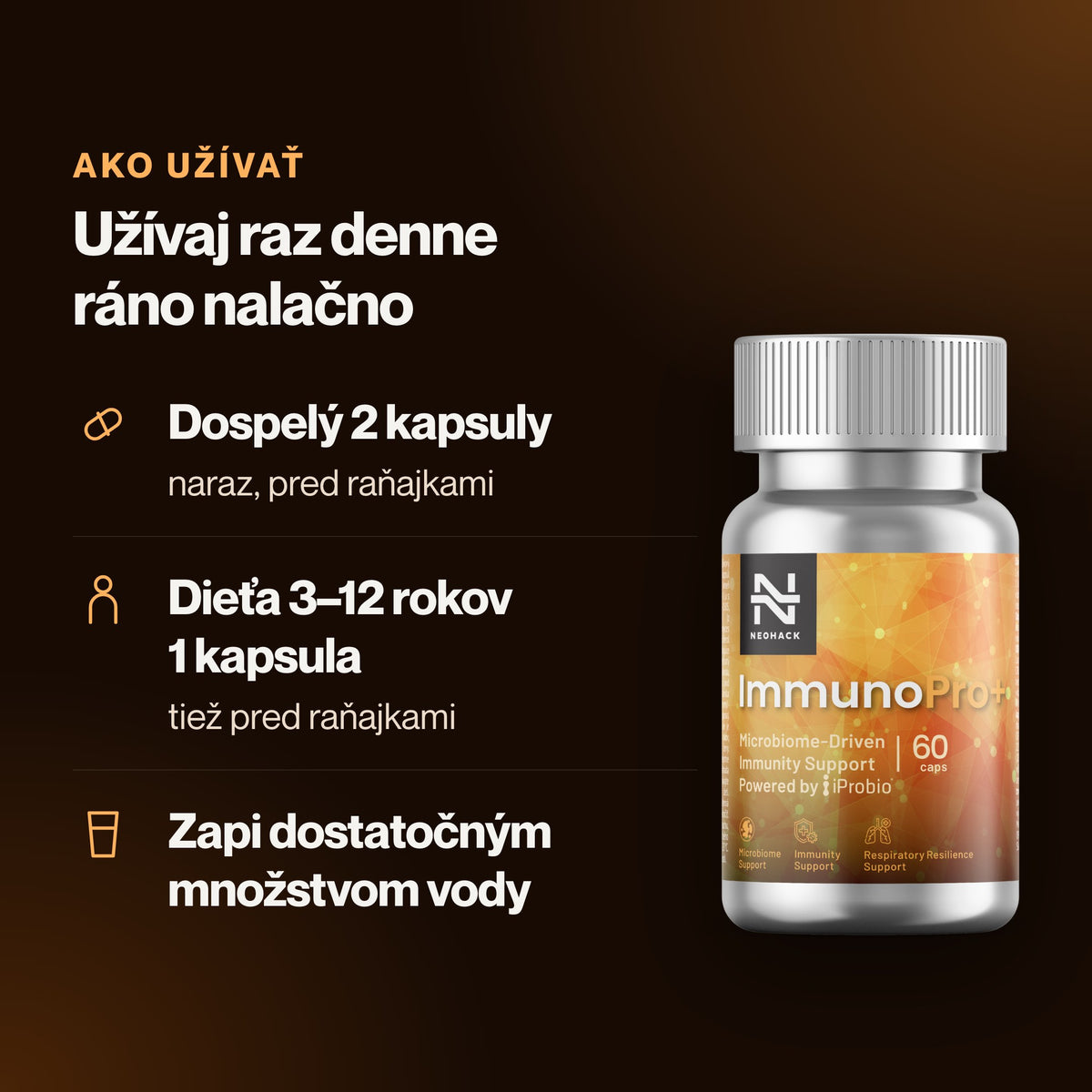 ImmunoPro – Užívaj raz denne ráno nalačno