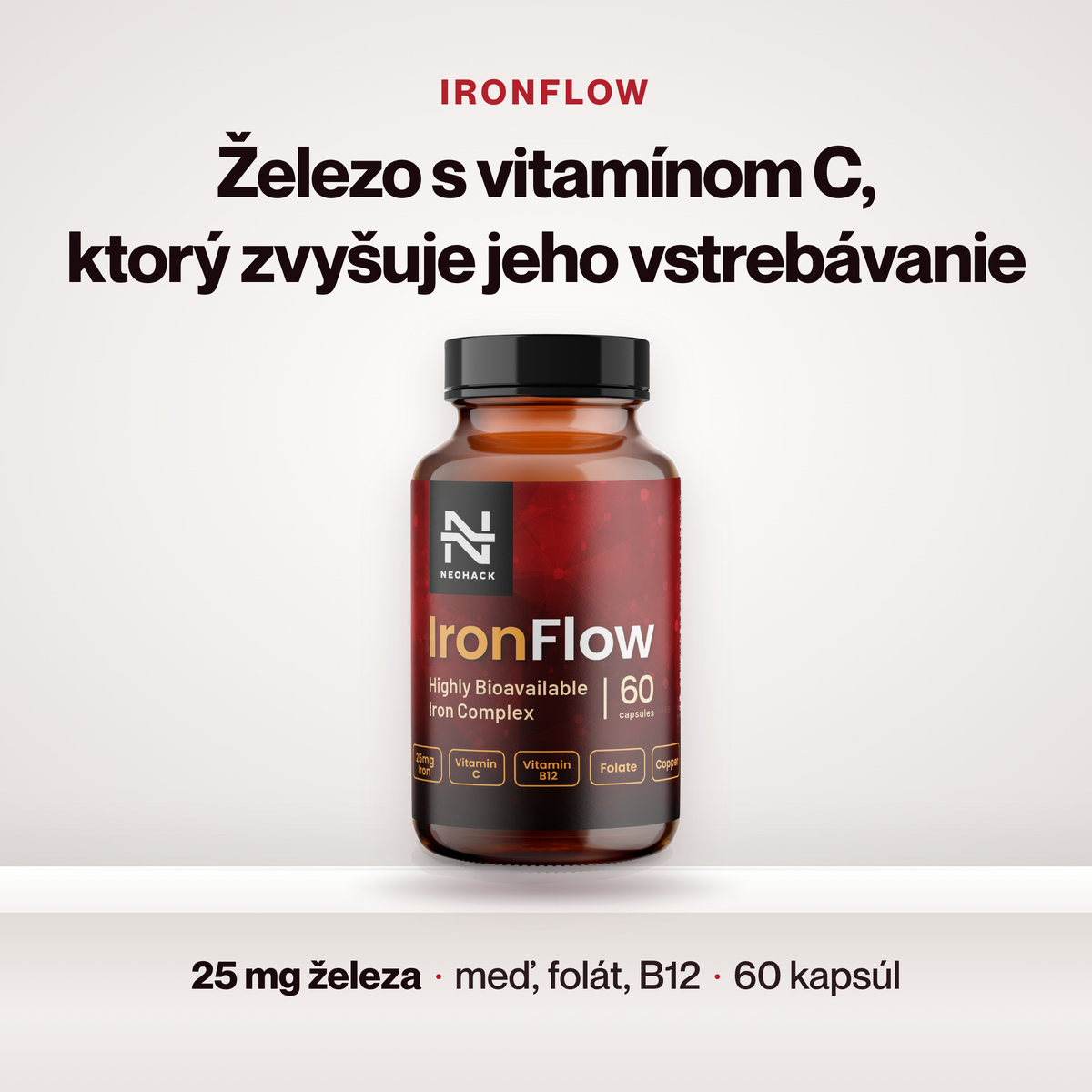 IronFlow – železo s vitamínom C, ktorý zvyšuje jeho vstrebávanie