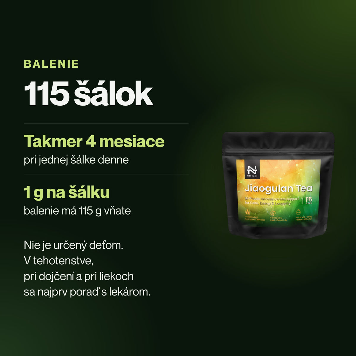 Jiaogulan – Balenie: 115 šálok