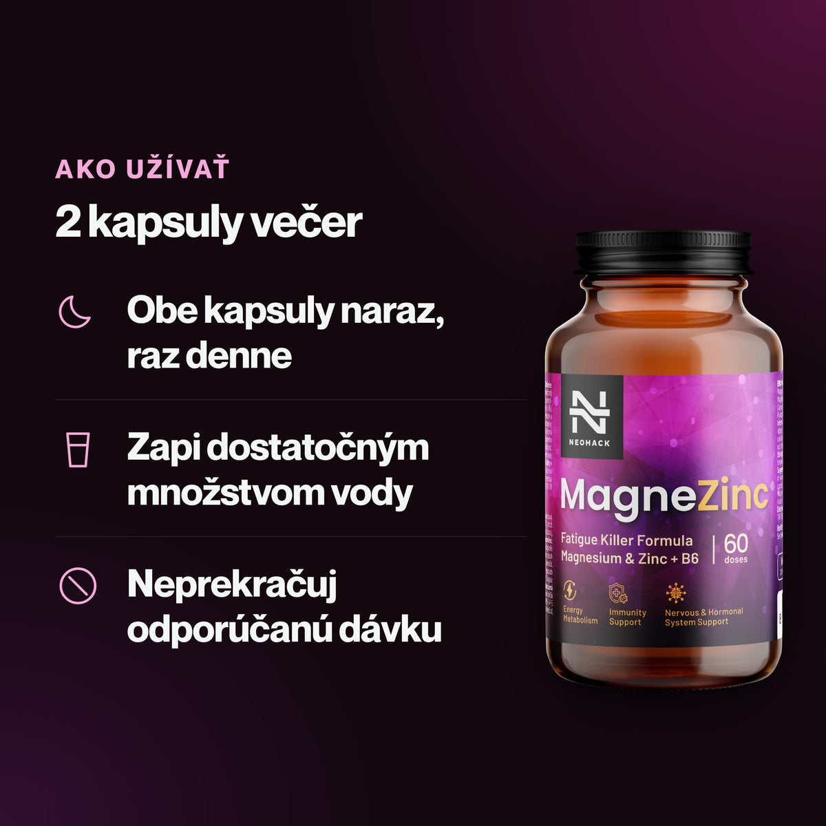 MagneZinc – 2 kapsuly večer