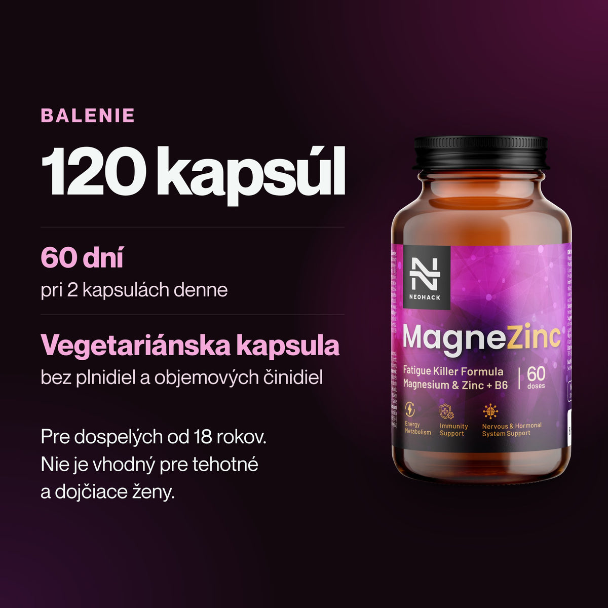 MagneZinc – Balenie: 120 kapsúl