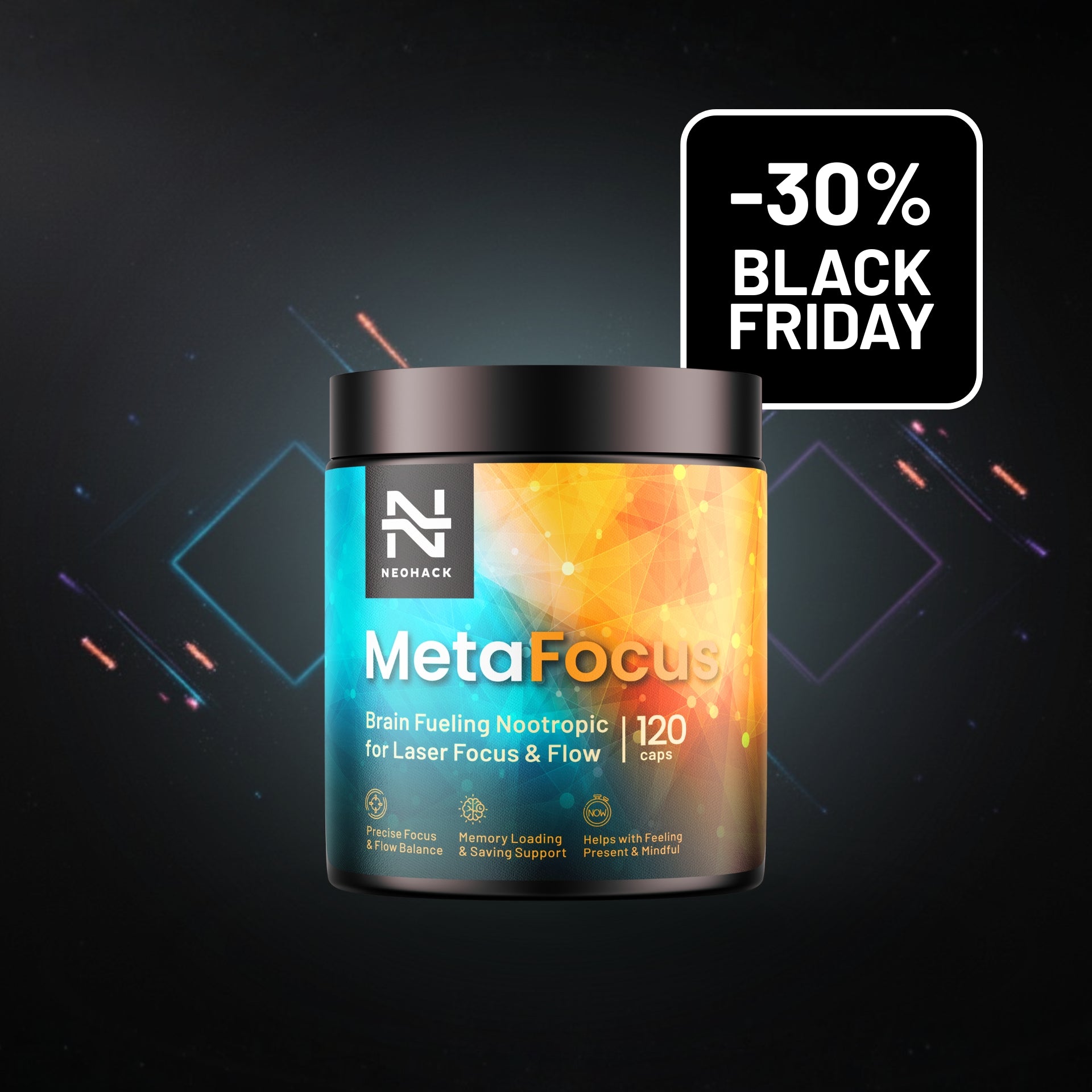 MetaFocus - Prírodné Nootropikum bez pridaného kofeínu | Podpora Sústredenia a Pamäte