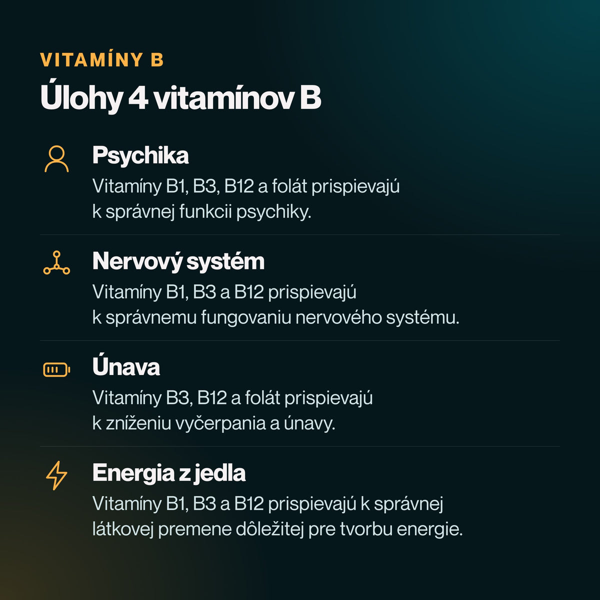 MetaFocus – Úlohy 4 vitamínov B