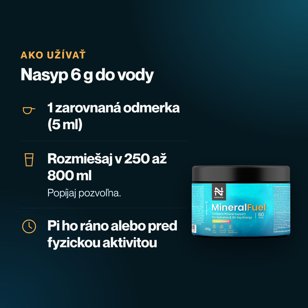 MineralFuel – Nasyp 6 g do vody