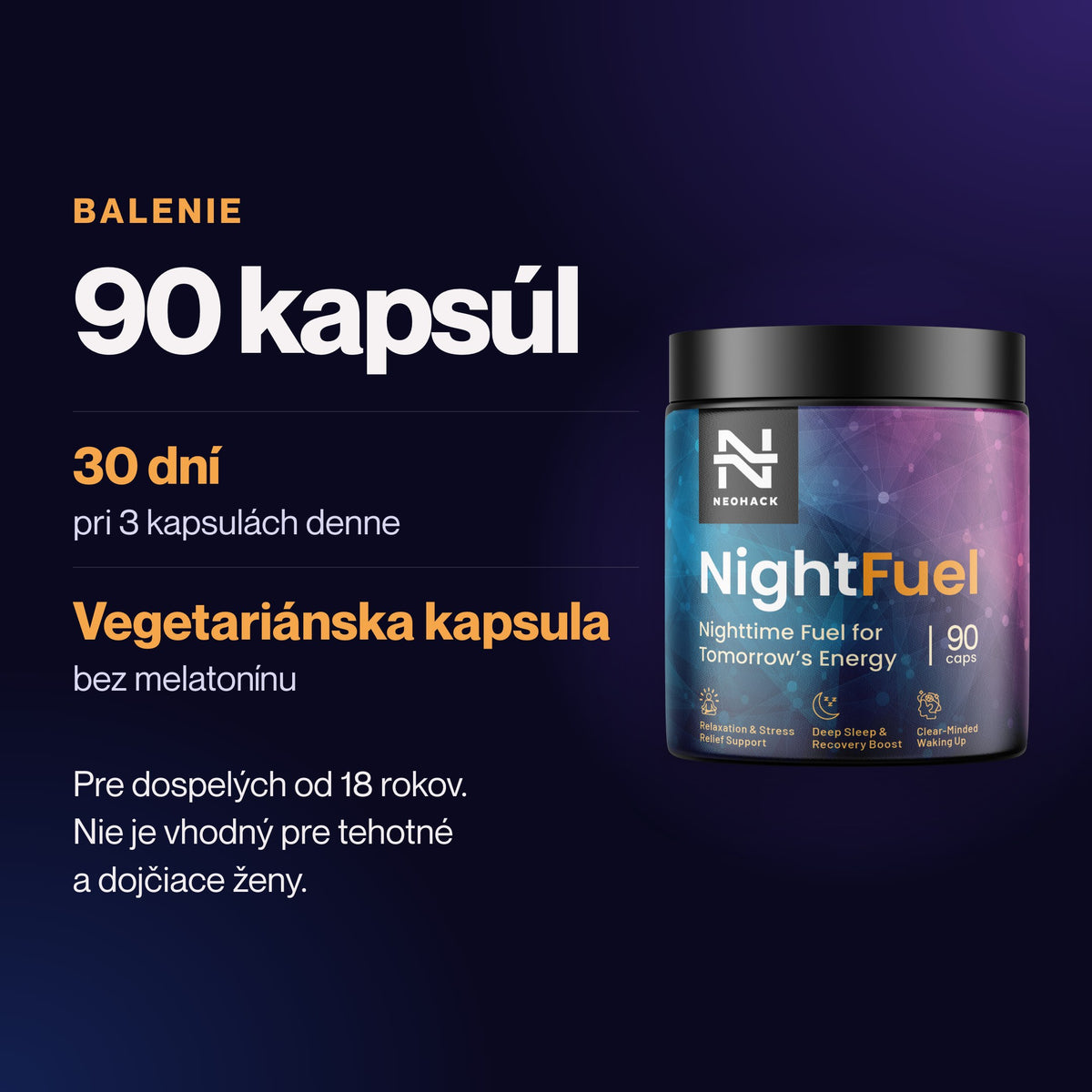 NightFuel – Balenie: 90 kapsúl