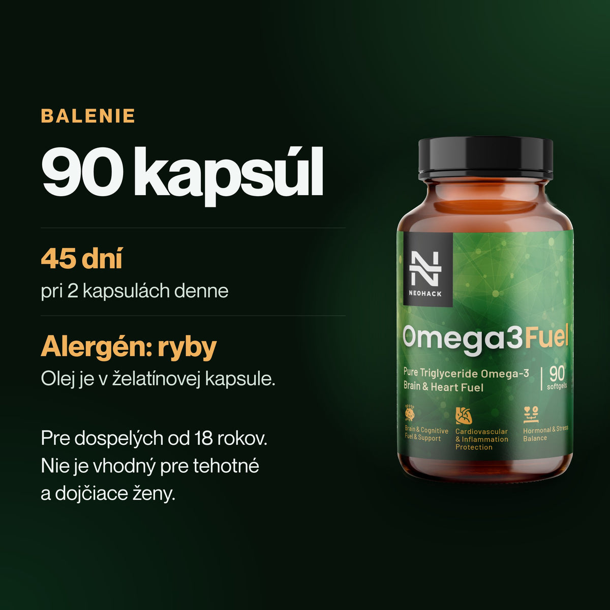 Omega3Fuel – Balenie: 90 kapsúl