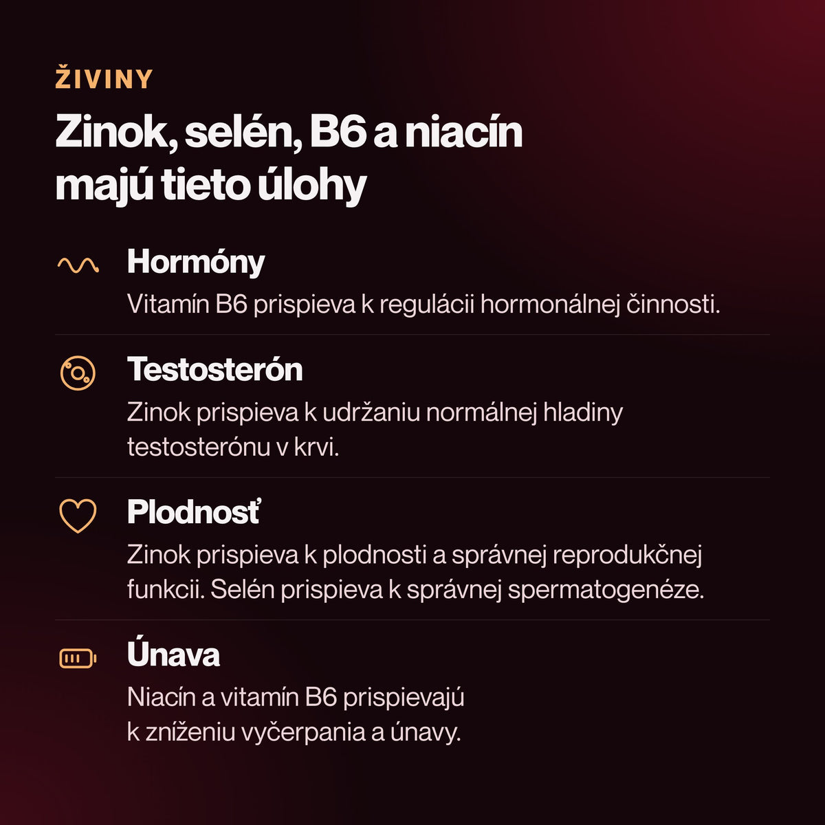 PassionFuel – Zinok, selén, B6 a niacín majú tieto úlohy