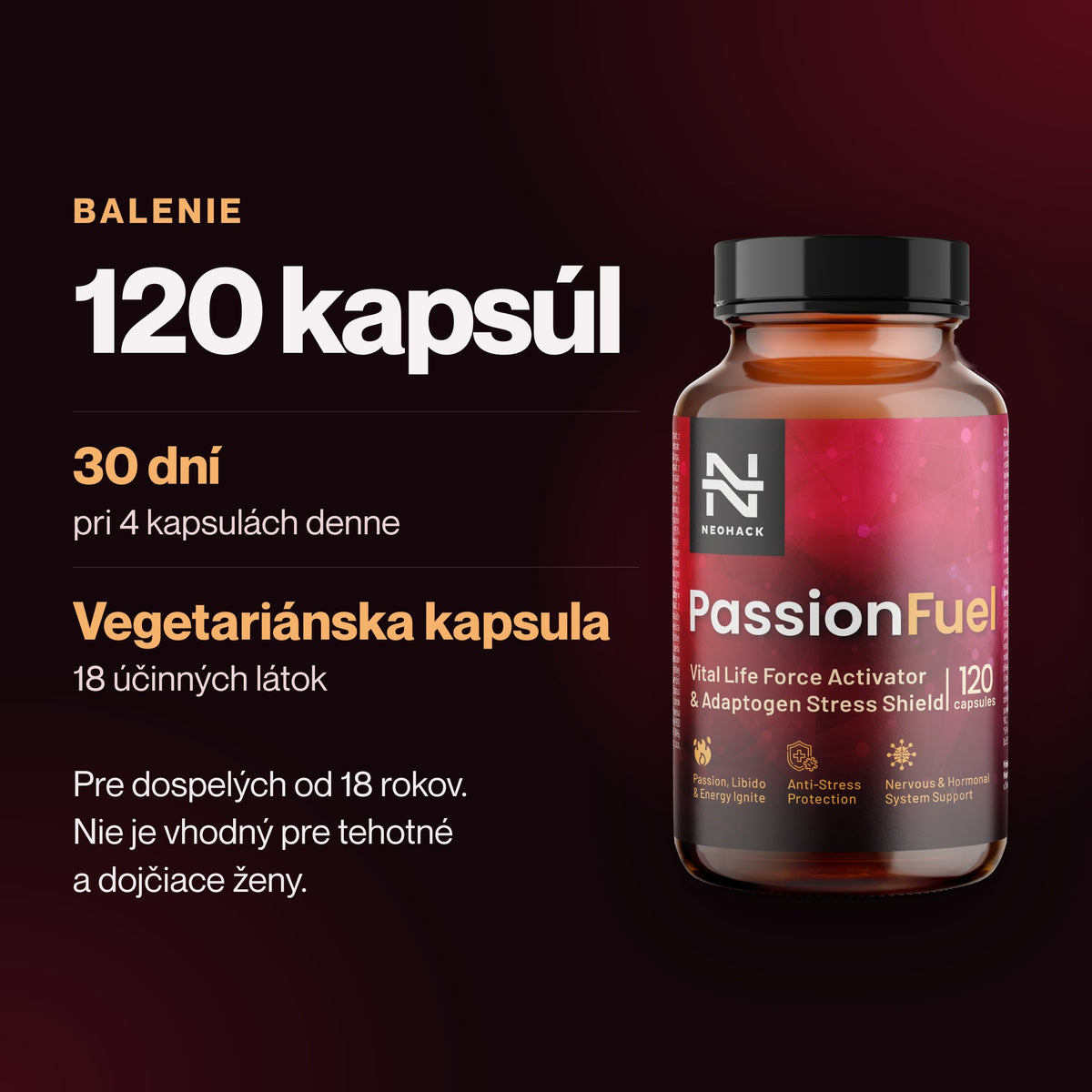 PassionFuel – Balenie: 120 kapsúl