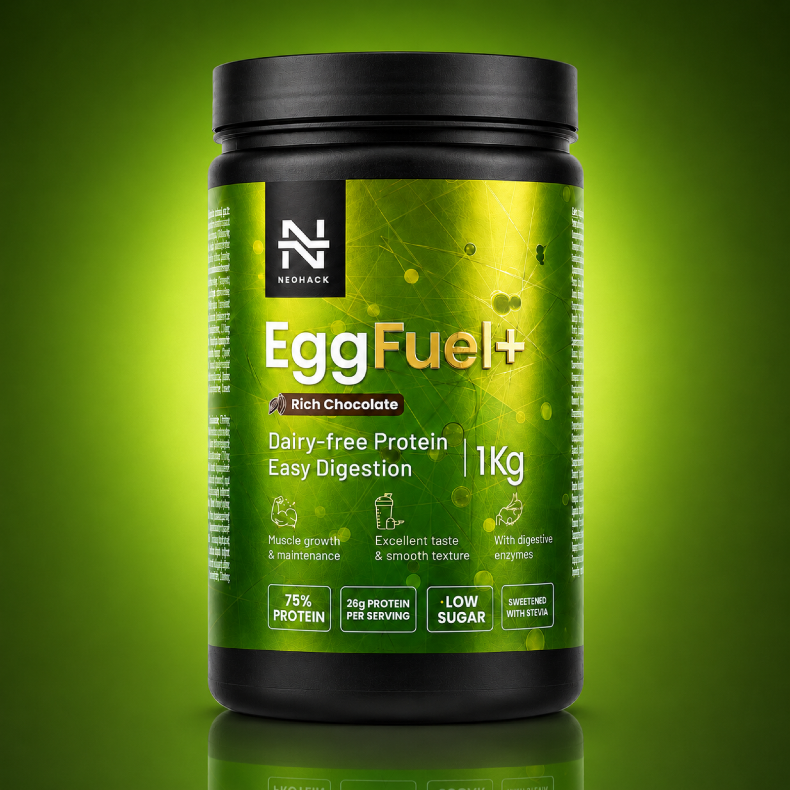 EggFuel+ vaječný proteín Rich Chocolate 1 kg - NEOHACK
