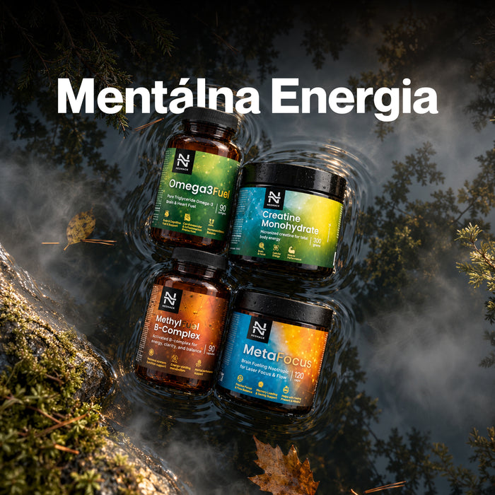 NEOHACK Mentálna Energia - Omega3Fuel + Kreatín + Methyl B-Complex + MetaFocus
