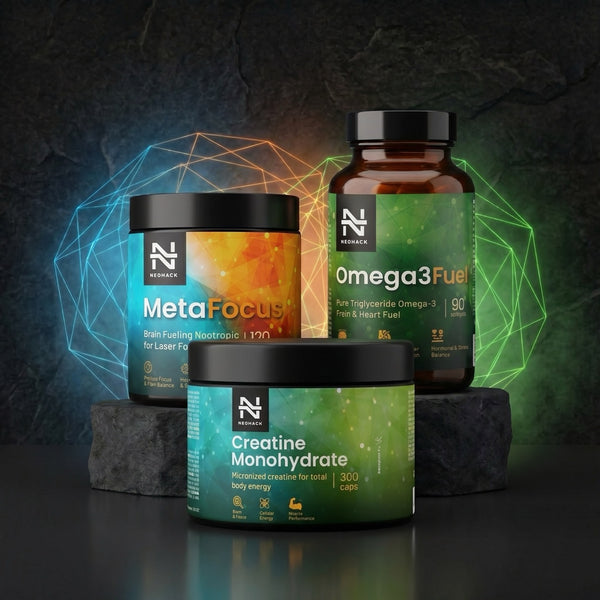 NEOHACK Fokus & Energia - MetaFocus, Kreatín, Omega3