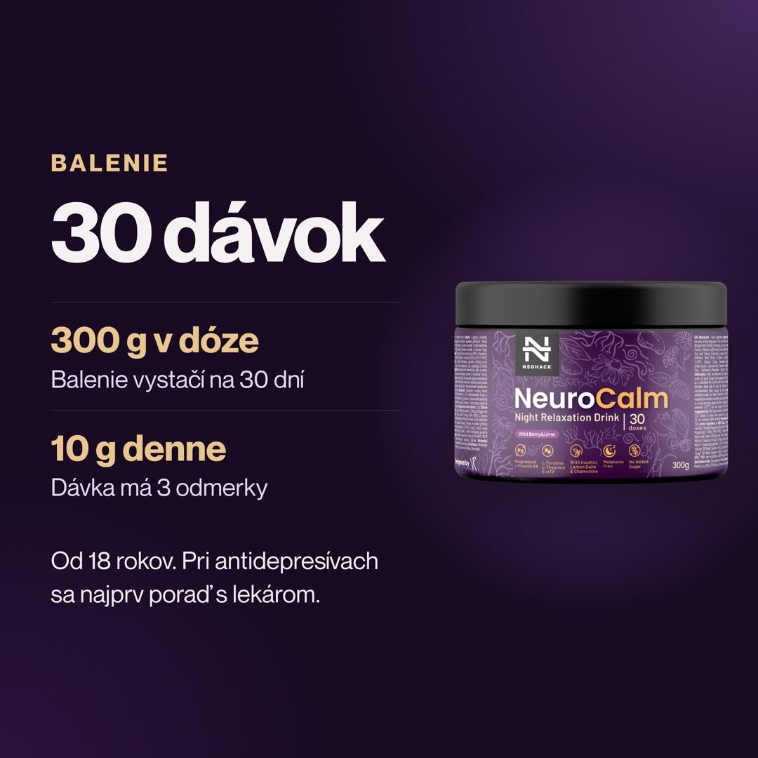 Balenie NeuroCalm 300 g na 30 dávok, pre dospelých od 18 rokov