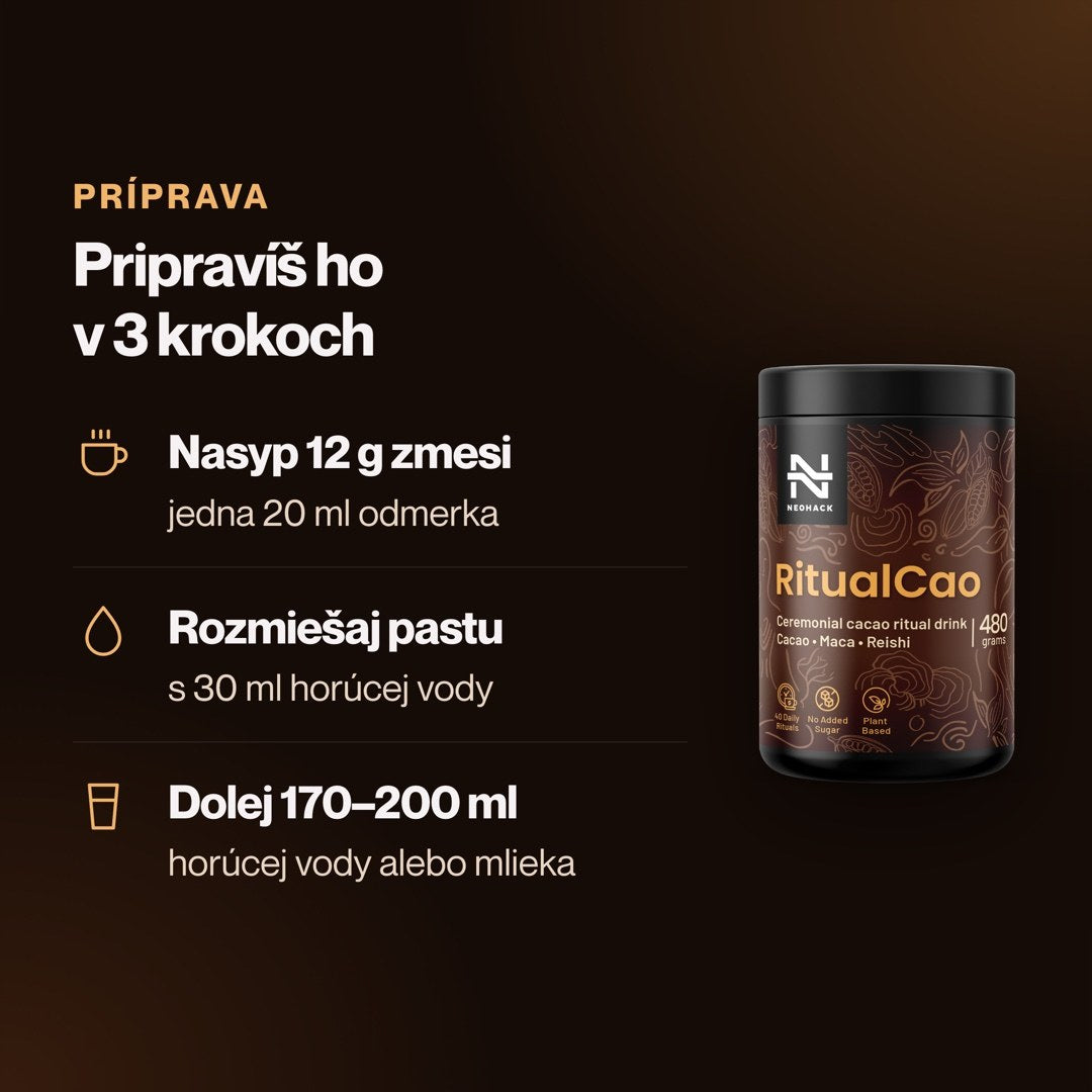 Príprava RitualCao v 3 krokoch