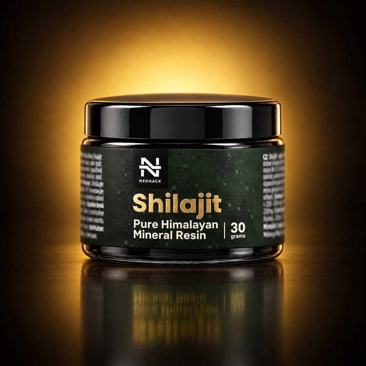 NEOHACK Shilajit, 100 % čistá himalájska živica, dóza 30 g