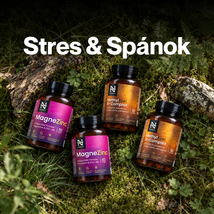 NEOHACK Stres & Spánok - 2× MagneZinc + B6 & 2×Methyl B-Complex